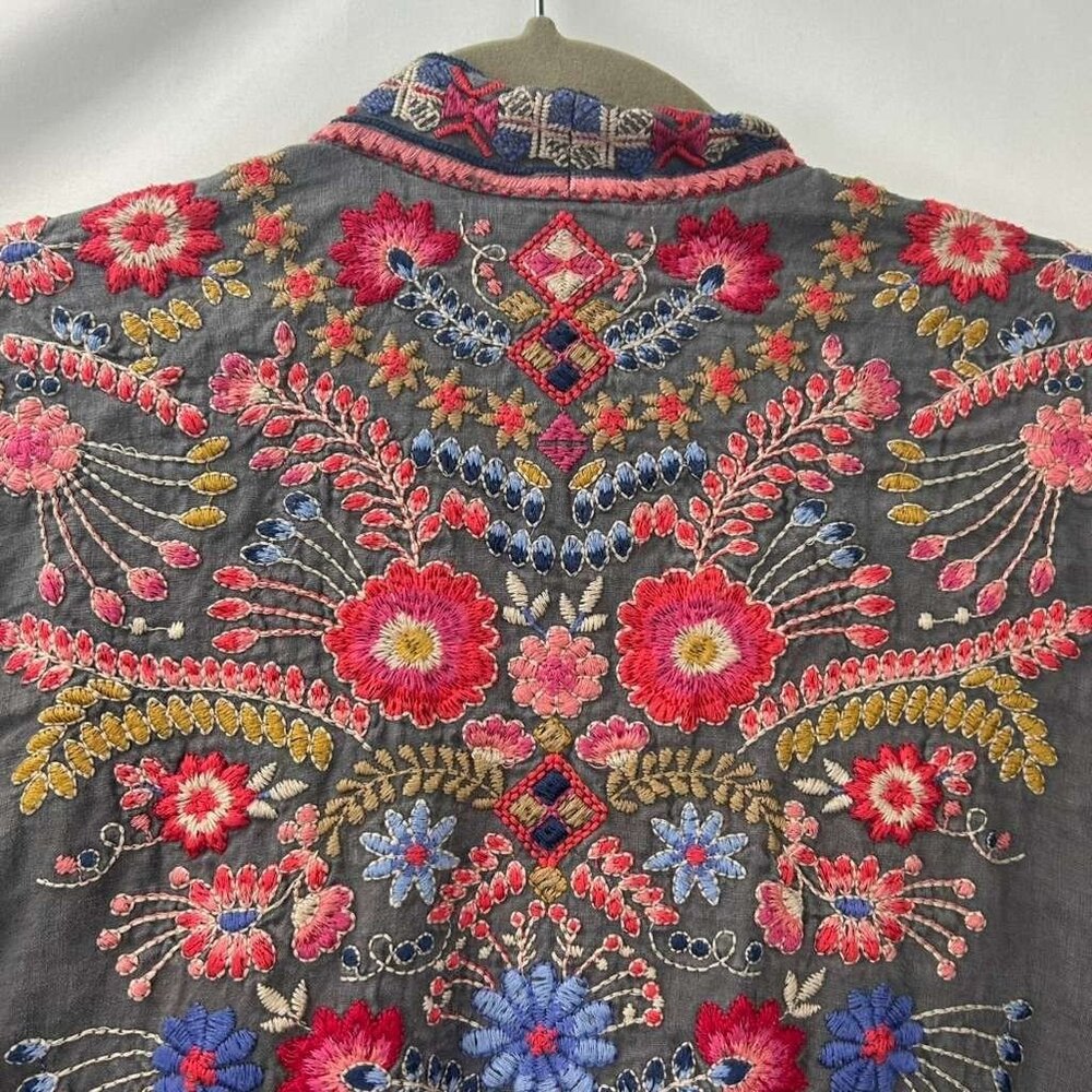 Johnny Was Women’s XL Frederique Draped Cardigan Embroidery Linen Blend - Picture 13 of 16